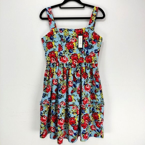 Romeo+Juliet Couture Size S Sleeveless Fit & Flare Floral Print Chiffon Dress - Picture 1 of 9